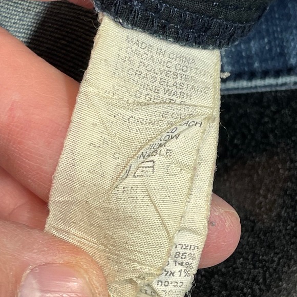 Prana Women's Blue Dark Wash Denim Whiskered Skinny Jeans Size 4 Short - Picture 6 of 11